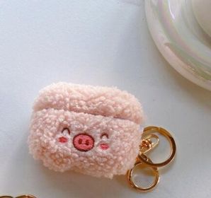 Plush Pig Bluetooth Wireless Headset Protective Cover (Option: Pink Plush Pig Bracelet-AirpodsPro)