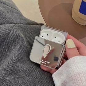 Planet Mirror Applicable Protective Shell Earphone Sleeves 3 Wireless Bluetooth Earphone Box (Option: Cream Mirror-Airpods 1or2)