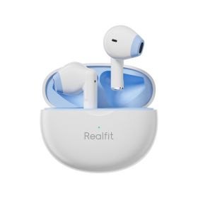 Real Wireless Headset High-end Quality In-ear (Option: White And Blue)