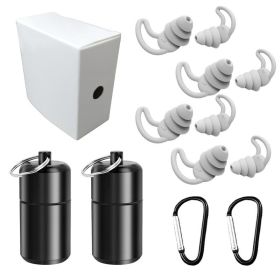 Noise-reduction Ear Plugs Aluminum Box Nano Silicone Soundproof Earplugs Sleep Soundproof Waterproof Earplug (Option: YX8D 23-1 Style)