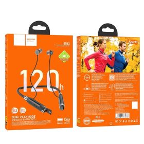 Halter Wireless Sports Bluetooth Earphone 120 Hours Ultra-long Life Battery Music Can Talk (Color: Black)