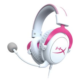 Headphone Head-mounted Wired E-sports Game (Option: Hurricane 2 Neon Pink)