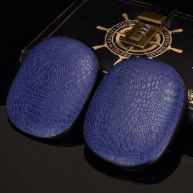 Applicable Bluetooth Earphone Cover PU Leather Protective Shell (Option: Blue-Apple AirPods Max OPP Bag)