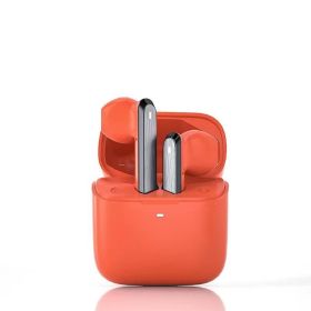 In-ear Dual Stereo Bluetooth Wireless Charging Headset (Color: Orange)