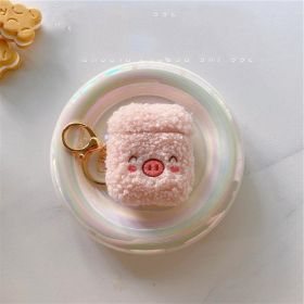 Plush Pig Bluetooth Wireless Headset Protective Cover (Option: Pink Plush Pig Bracelet-Airpods1 Or 2 Universal)