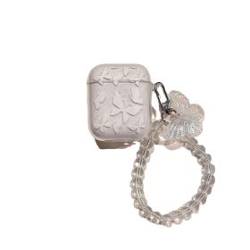 Glitter Butterfly Print Bluetooth Earphone Cover (Option: White-Airpodspro2)