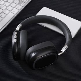 Headset Bluetooth Ear Covering Subwoofer Wireless Headset (Option: Dark Black)