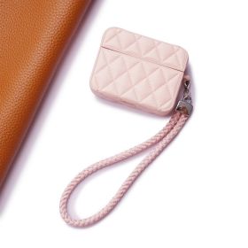Diamond Grid Down Jacket Earphone Sleeves (Option: Pink-Airpods 1 Or 2 Generation)