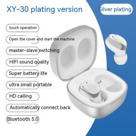 Binaural Wireless Real Stereo Bluetooth Earphone (Option: Silver Electroplated)