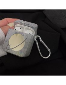 Planet Mirror Applicable Protective Shell Earphone Sleeves 3 Wireless Bluetooth Earphone Box (Option: Planet Mirror-Airpods 1or2)
