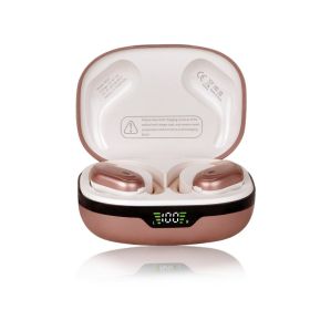 Wireless Running Sports Wireless Bluetooth Headset Ear-mounted (Option: Rose Gold-USB)
