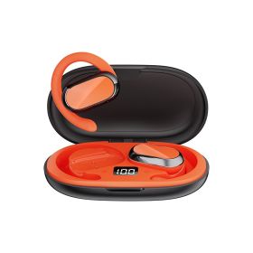 Dual Ear-mounted Noise Reduction Adjustable Bluetooth Headset (Color: Orange)