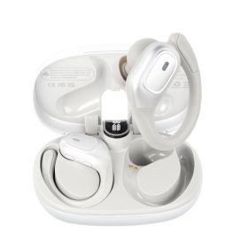 Smart Noise Reduction HD Call Ear-mounted Wireless Bluetooth Headset (Option: Silver-USB)