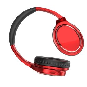 Retro Headset Metal Bluetooth Headset Wireless Sports Running (Color: Red)