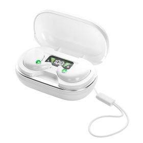 Wireless Bluetooth Headset Large Power Special For Sleep (Option: Elegant White)