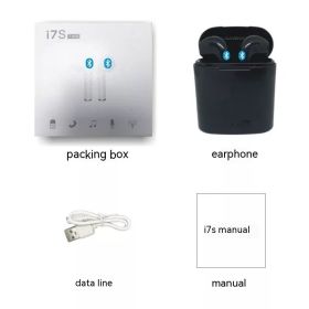 Bluetooth S With Charging Compartment Bluetooth Wireless Headset Stereo (Color: Black)