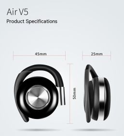 Plastic Wireless Bluetooth Headset Ear-to-ear 50 Sleep Stereo Ear-mounted Business Game Running Sports (Color: Silver)