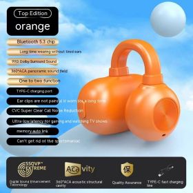 Bluetooth Headset Non In-ear Painless Long Endurance Wireless Noise Reduction (Color: Orange)