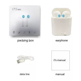 Bluetooth S With Charging Compartment Bluetooth Wireless Headset Stereo (Color: White)