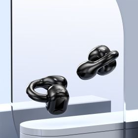 Non In-ear External Sound Clip-on Bluetooth Headset (Option: Double Ear Black-Boxed)