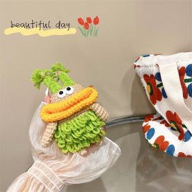 Funny Knitted Braid Headset Protective Cover (Option: Green Coat Sausage Mouth-Airpods2 Generation Pro2022)