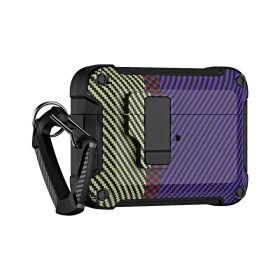 Headset Protective Cover Camouflage Multifunction (Option: Purple Carbon Fiber Pattern-Airpodspro)