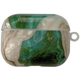 Protective Case Bluetooth Earphone Net Red (Option: Green Marble-AirPodsPro2 Generation)